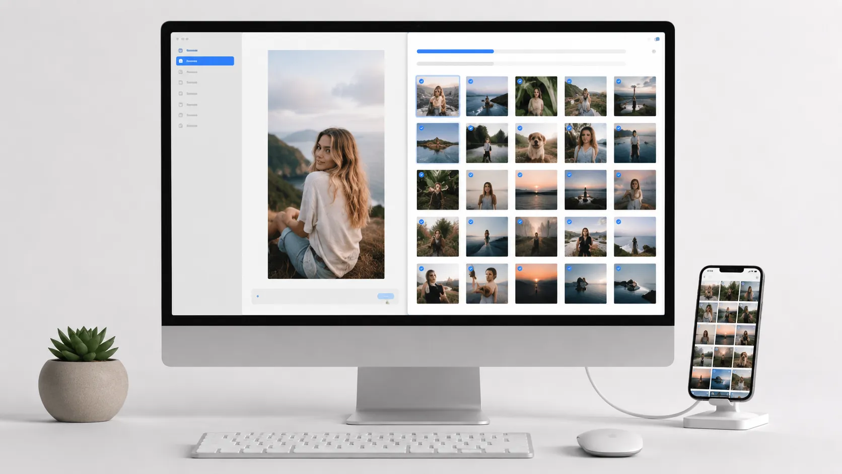 Mac Image Capture app importing iPhone photos during a wired backup session