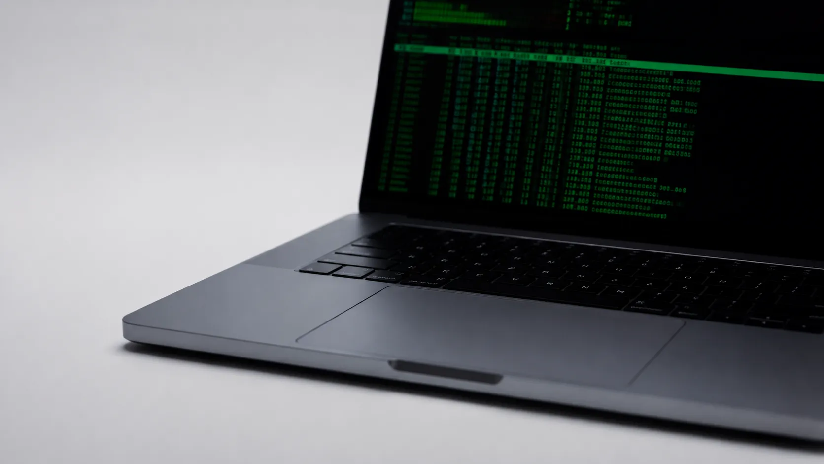 Terminal window running htop process monitor on a MacBook Pro for free Mac resource tracking