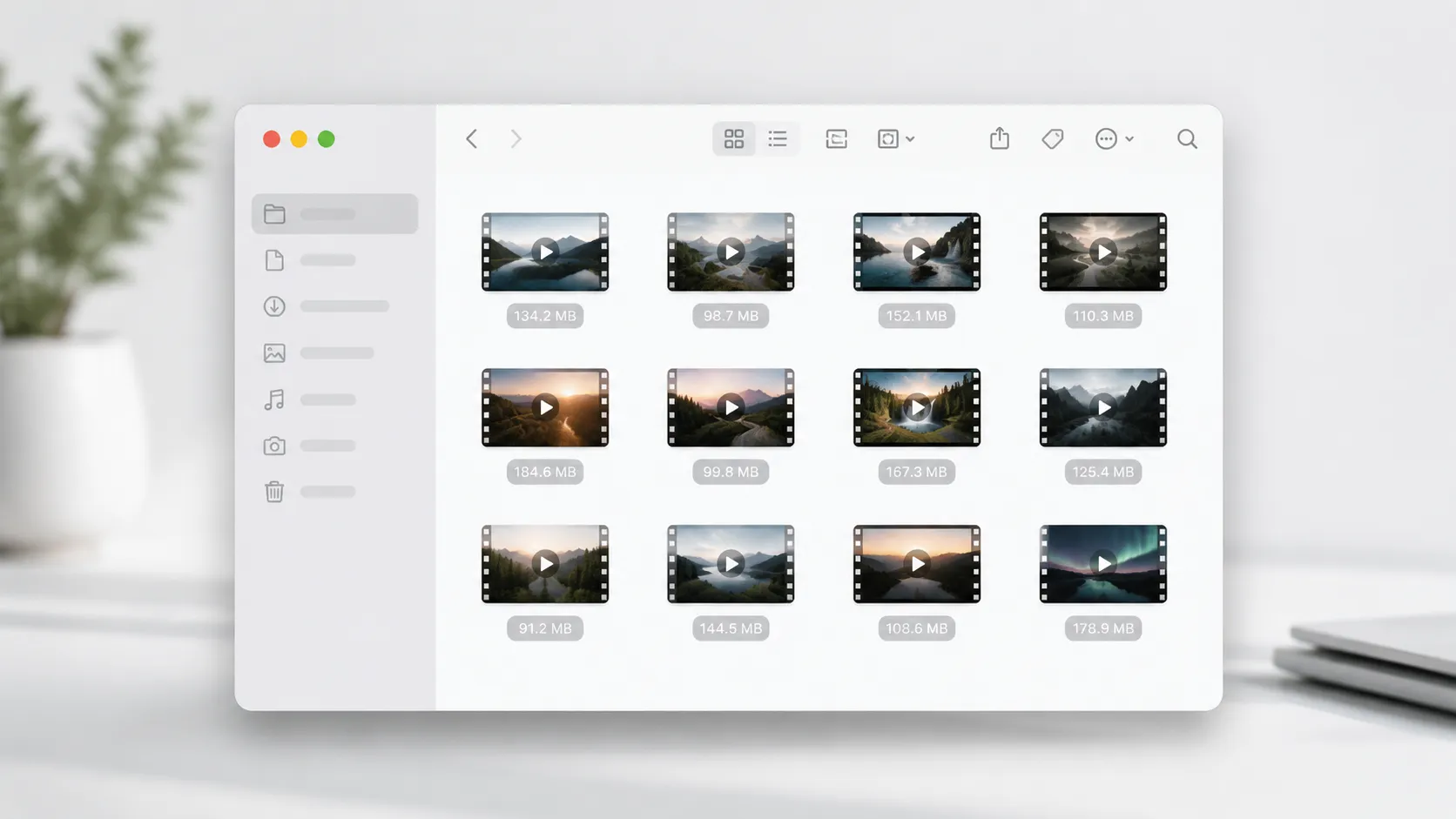 macOS Finder folder showing converted MP4 files after MKV conversion on Mac